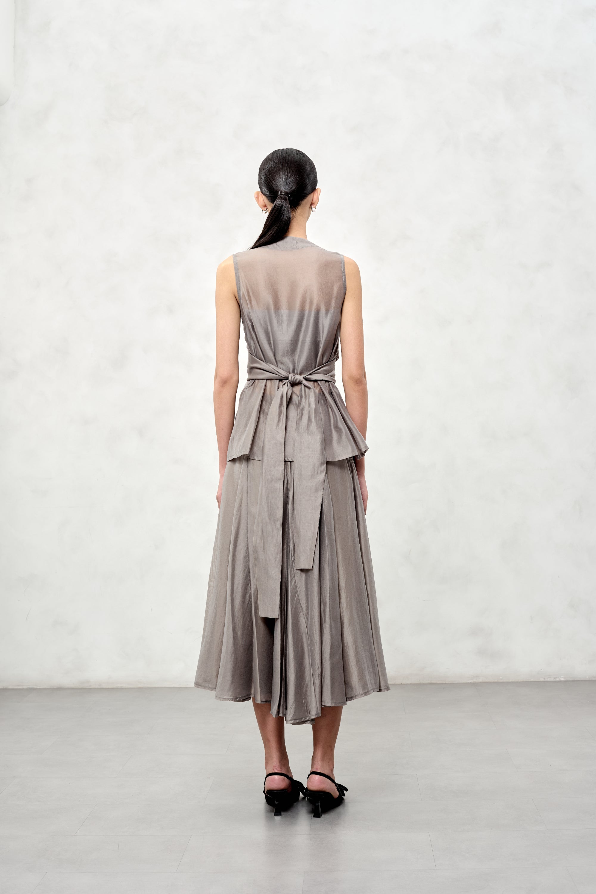 Elara Sheer Wrap Blouse