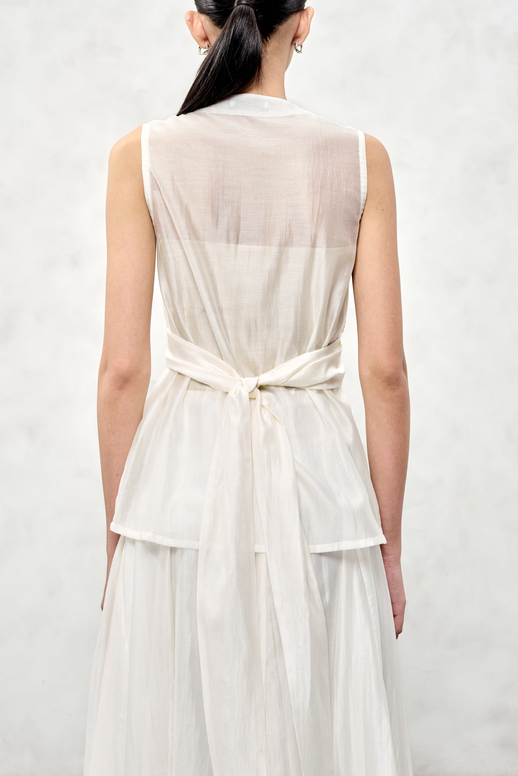 Elara Sheer Wrap Blouse