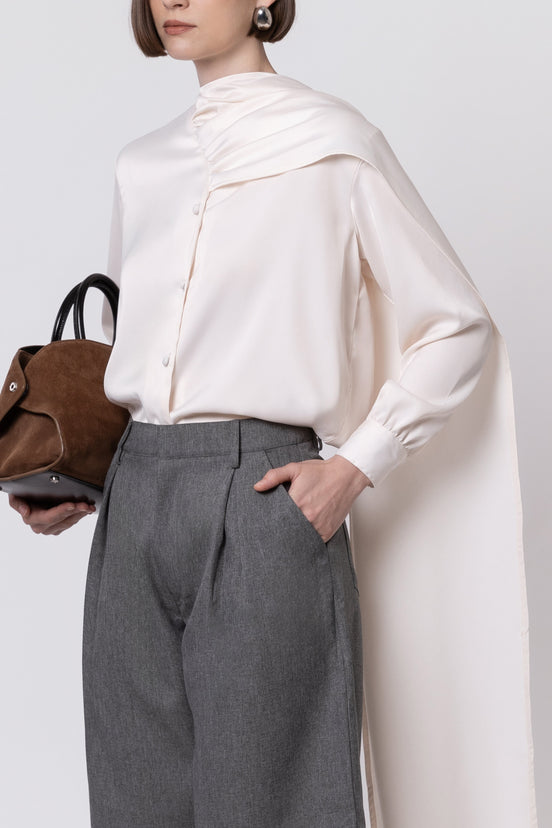 The Cascade Drape Blouse