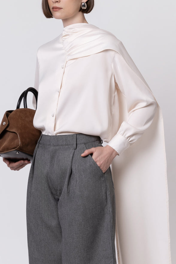 The Cascade Drape Blouse